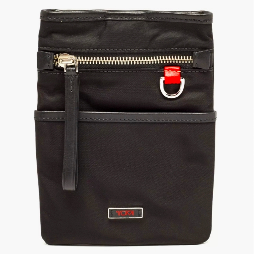 Tumi Black Nylon & Leather Pouch